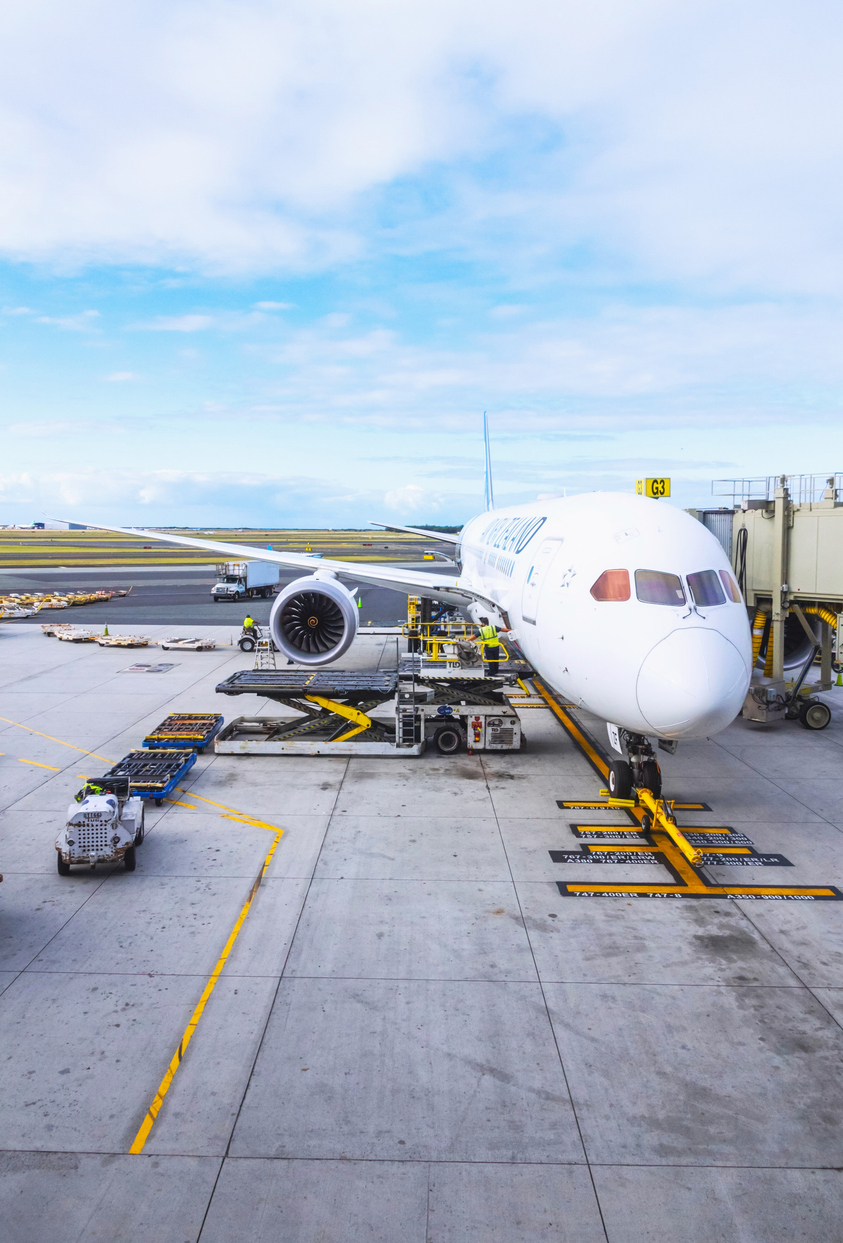 Plane being loaded with air freight brisbane