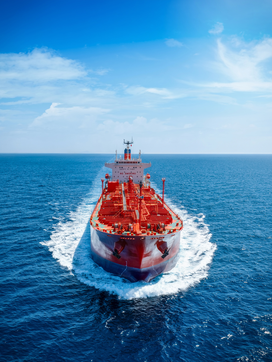 A cargo ship on the ocean providing sea freight forwarding services